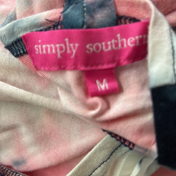 Sz M Tie Dyed Simply Southern Long Sleeve Open Back Top - Picture 5 of 6